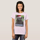 クリスマロシアのスブルーグレー長毛猫 Tシャツ (正面フル)