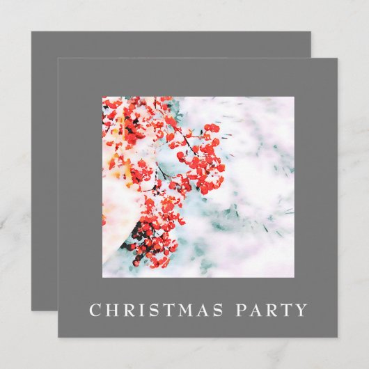 *~*クリスマ企業のスパーソナルSnow AP20ベリー 招待状 (正面/裏面)