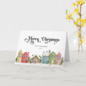 クリスマ企業のタスビレッジグリーティングホリデーカード カード (黄色い花)