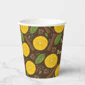 クリスマ保ス・カルムとミュールワインスパイシーな茶色 紙コップ (正面)