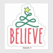 クリスマ信じスの透明ステッカー シール (シート)