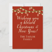 クリスマ信じスイエス出生レッドジャールライト シーズンカード (裏面)