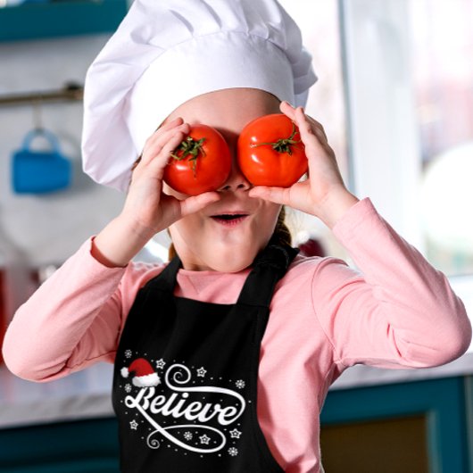 クリスマ信じスサンタクロース – Santa Hat Black エプロン