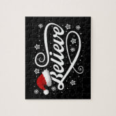 クリスマ信じスサンタクロース – Santa Hat Black ジグソーパズル (縦)