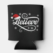 クリスマ信じスサンタクロース – Santa Hat Black 缶クーラー (裏面)