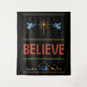 クリスマ信じススセーターキリスト教神イエス タペストリー (正面)