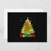クリスマ信じススビッグフートクリスマスツリーファミリーマッチン ポストカード (正面/裏面)