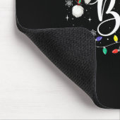 クリスマ信じスライトレッドサンタハットクリスマスファミリー マウスパッド (コーナー)