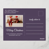 クリスマ信じス魔法スミレの2枚 箔シーズンポストカード (裏面)