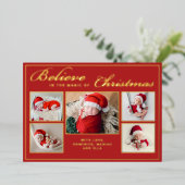 クリスマ信じス魔法赤6枚 箔シーズンカード (立ち正面)