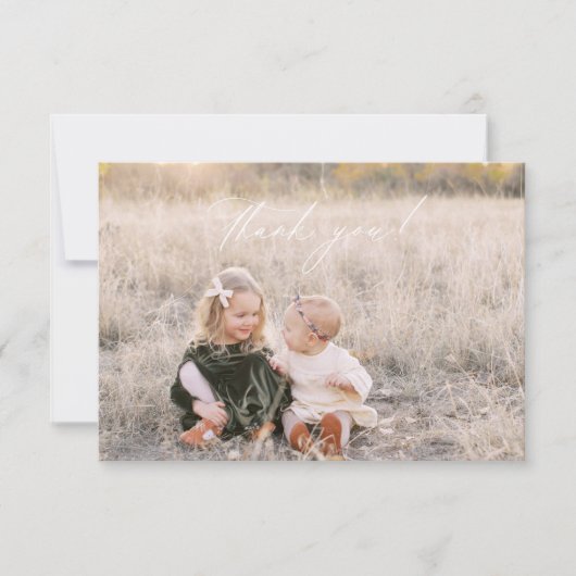 クリスマ感謝していス・ユー・フォト・カード サンキューカード (正面)