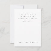 クリスマ感謝していス・ユー・フォト・カード サンキューカード (裏面)