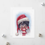 クリスマ犬 シーズンカード<br><div class="desc">サンタハットにクライアントの犬として特別なクリスマスカード。アートアットカロラインナイマン</div>