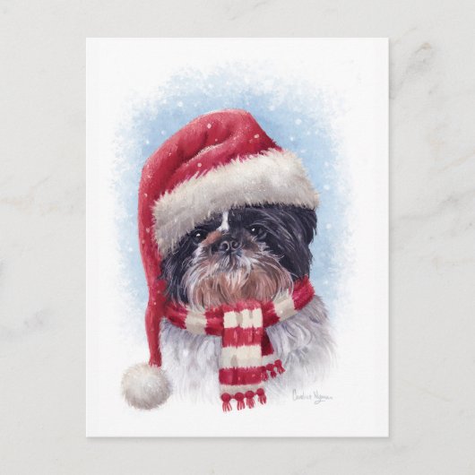 クリスマ犬 ポストカード (正面)