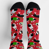 クリスマ縁どスコリーソックス ソックス (上部)