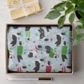 クリスマ縁どスコリーティッシュペーパー 薄葉紙 (ギフト)