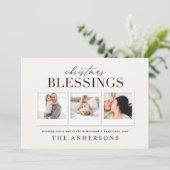 クリスマ賛美スの数々の写真入れ シーズンカード (スタンド正面)