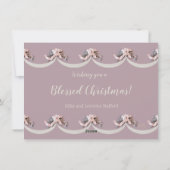 クリスマ賛美スの透明なピンクのフォトカード シーズンカード (裏面)