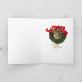 クリスマ遊スデコレーションカード付き猫 シーズンカード (内部)