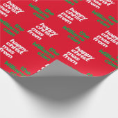 クリスミニマルスシンプルモダンカスタム赤 ラッピングペーパー (角)