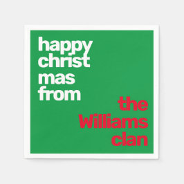 クリスミニマルスシンプルモダンパーティー紙赤n スタンダードカクテルナプキン