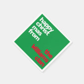 クリスミニマルスシンプルモダンパーティー紙赤n スタンダードカクテルナプキン (角)