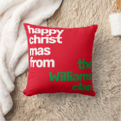 クリスミニマルスシンプルモダンパーティー赤 クッション (ブランケット)