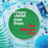 クリスミニマルスシンプルモダンパーティー赤 ペーパープレート (パーティー)