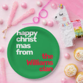 クリスミニマルスシンプルモダンパーティー赤 ペーパープレート (パーティー)