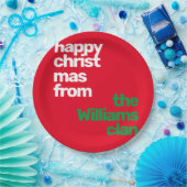 クリスミニマルスシンプルモダンパーティー赤 ペーパープレート (パーティー)