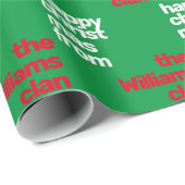 クリスミニマルスシンプルモダンパーティー赤 ラッピングペーパー (ロールコーナー)