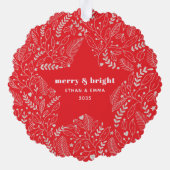 クリスミニマルマメリースと明るいシンプル オーナメントカード (裏面)