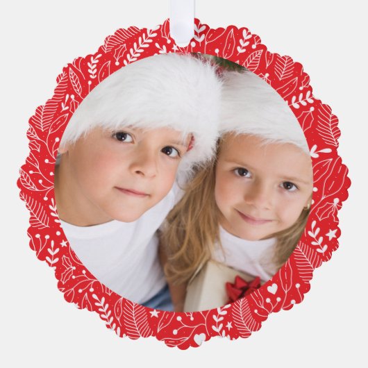 クリスミニマルマメリースと明るいシンプル オーナメントカード (正面)