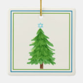 クリスムカパーソナライズされたー写真休日(年) セラミックオーナメント (裏面)