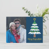 クリスムカメリーカかわいいハヌカーのクリスマスフォト シーズンカード (スタンド正面)