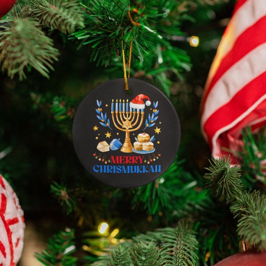 クリスムカメリーカホリデーハヌッカパジャマファミリー セラミックオーナメント