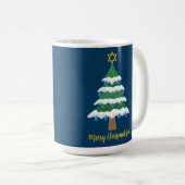クリスムカメリーーかわいいハヌカーのクリスマス コーヒーマグカップ (正面右)