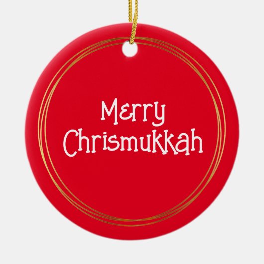 クリスムカメリーーとハッピーH"oy"lidaysオーナメント セラミックオーナメント (正面)