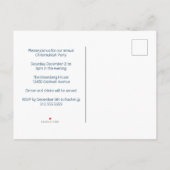 クリスムカメリーーキュートHanukkahクリスマスパーティー インビテーションポストカード (裏面)