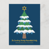 クリスムカメリーーキュートHanukkahクリスマスパーティー インビテーションポストカード (正面)