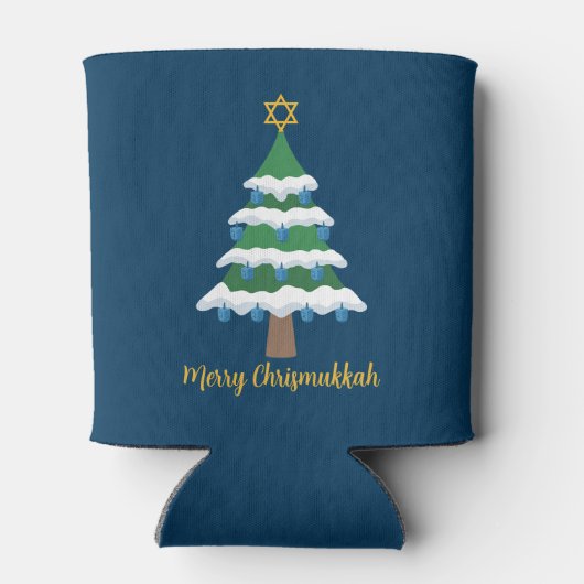 クリスムカメリーーキュートHanukkahクリスマスパーティー 缶クーラー (裏面)