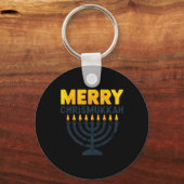 クリスムカメリーークリスマスハヌカーChanukiah Gif キーホルダー (正面)