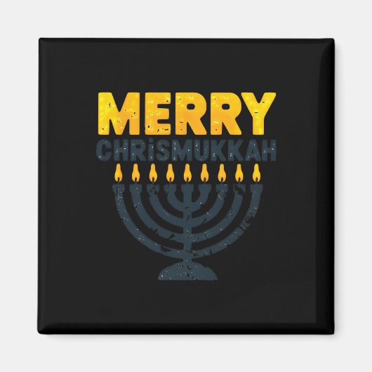クリスムカメリーークリスマスハヌカーChanukiah Gif マグネット (正面)