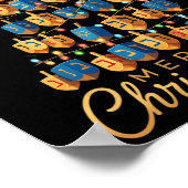 クリスムカメリーーハッピーチャヌッカドレデルクリスマ ポスター (角)