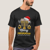 クリスムカメリーーユダヤクリスマスクリスマスハヌカー Tシャツ (正面)