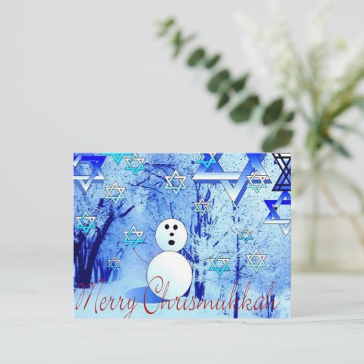 クリスムカメリーーユダヤ人クリスマスポストカードアート シーズンポストカード (スタンド正面)