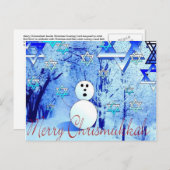 クリスムカメリーーユダヤ人クリスマスポストカードアート シーズンポストカード (正面/裏面)