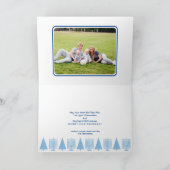 クリスムカライトブルーホリデーあなたの写真を追加 シーズンカード (内部)