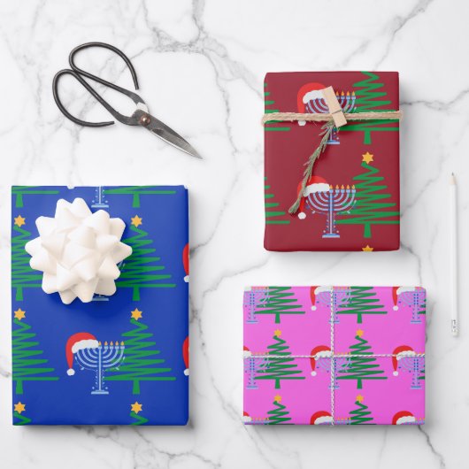 クリスムカ包装紙フラットシートセット3 ラッピングペーパーシート (正面)