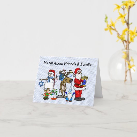 クリスムカ家族クリスマスカード カード (黄色い花)